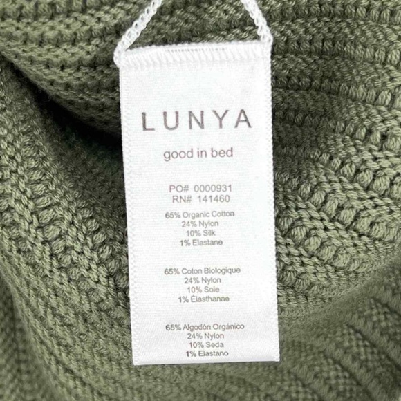 NEW Lunya Cozy Cotton Silk Reversible Pullover in Humble Green - Picture 11 of 11